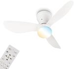 BRILONER LEUCHTEN LED Deckenleuchte "LUFITO Deckenventilator", wei&szlig; (wei&szlig; matt), 1,