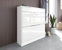 Schuhschrank BORCHARDT M&Ouml;BEL "Oliva", wei&szlig; (wei&szlig; matt, wei&szlig; hg), B:89cm...