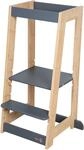 Stehhilfe ROBA "Lernturm Bambus", Kinder, Gr. B/H/T: 54cm x 88cm x 43,5cm, grau