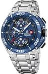 Chronograph FESTINA "Chrono Bike", blau (silberfarben, blau, schwarz), Armbanduhren,