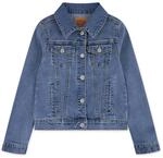 Jeansjacke LEVI'S KIDS "STRETCH TRUCKER JACKET", M&auml;dchen, Gr. 10 (140), blau (memory