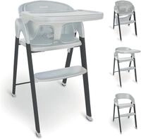 Kombihochstuhl BABYGO "Levels", Baby, Gr. B/H/T: 44cm x 88cm x 63cm, grau (grau,