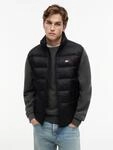 Daunenweste TOMMY JEANS "TJM LIGHT DOWN PACKABLE VEST", Herren, Gr. S, schwarz, Web,