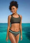 Bikini-Hose S.OLIVER "Yella", Damen, Gr. 44, N-Gr, gr&uuml;n (khaki), Obermaterial: 80%