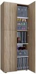 Schuhschrank VCM "XL Holz Gro&szlig;er Schuhschrank Schuhkommode Lona 5", braun (sonoma,