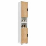 Schuhschrank VCM "Holz schmaler Schuhschrank Dielenm&ouml;bel Gados M", braun (wei&szlig;,