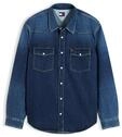 Jeanshemd TOMMY JEANS "REGULAR WESTERN SHIRT", Herren, Gr. XXL (58), N-Gr, denim