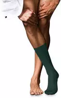 Socken FALKE "No. 10 Pure Fil d'&Eacute;cosse", Herren, Gr. 45-46, gr&uuml;n (hunter gr&uuml;n
