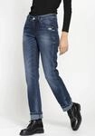 Loose-fit-Jeans GANG "94AMELIE STRAIGHT", Damen, Gr. 28, N-Gr, blau (midnight...