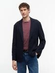 Sakko TOMMY HILFIGER "NY KNITTED", Herren, Gr. 48, blau (navy blau), Web,