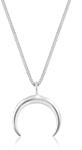 Kette mit Anh&auml;nger ELLI "Halskette Kette Anh&auml;nger Halbmond Fein 925 Silber"...