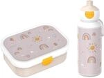 Lunchbox MEPAL "Lunchset Campus 2er Set", beige (sunshine, rainbow), B:7,5cm H:18,8cm