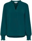 Blusenshirt ONLY "ONLMETTE V-NECK LS SMOCK TOP NOOS WVN", Damen, Gr. XL, gr&uuml;n...