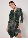 Minikleid APRICOT "Patchwork Hemdblusenkleid", Damen, Gr. XS (34), N-Gr, gr&uuml;n,