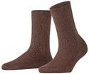 Socken FALKE "Shiny Rib", Damen, Gr. 35-38, braun (schwarz braun (5235)),
