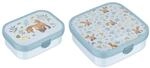 Lunchbox MEPAL "Brotdosen-Set Campus (2025) 2er Set", blau (forest friends), B:2cm