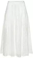 Maxirock BUFFALO "aus Eyelet-Spitze mit Unterrrock", Damen, Gr. 44, wei&szlig;, Web,