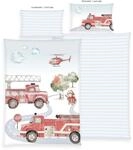 Babybettw&auml;sche BABY BEST "Feuerwehr", bunt (multicolour), B/L: 100cm x 135cm, 1