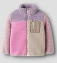 Fleecejacke NAME IT "NMFMONICA TEDDY JACKET BLOCK", M&auml;dchen, Gr. 104, peyote, Web,