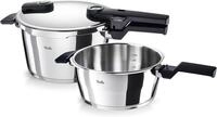 Schnellkochtopf FISSLER "VitaquickElemental Dampfkochtopf Premium Drucktopf", silber,