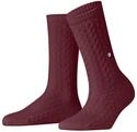 Socken BURLINGTON "Cable", Damen, Gr. 36-41, rot (merlot (8117)), Obermaterial:...