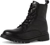 Schn&uuml;rboots TAMARIS, Damen, Gr. 43, schwarz, Leder, Lederimitat, leicht...
