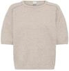 Kurzarmpullover ICHI "Damen Kurzarm-Bluse IHDASILA", Damen, Gr. L, beige...