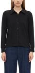 Hemdbluse S.OLIVER, Damen, Gr. 34, schwarz, Jersey, Obermaterial: 95% Baumwolle, 5%