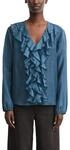 Langarmbluse COMMA, Damen, Gr. 36, stargazer blau, Web, Obermaterial: 75%...