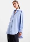 Hemdbluse SEIDENSTICKER, Damen, Gr. XS (34), blau (hellblau), 100% Baumwolle,