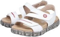 Sandale RIEKER, Damen, Gr. 36, wei&szlig;, Glattleder, unifarben, Basic, Schuhe Sandale,