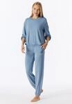 Pyjama SCHIESSER "Casual Fashion", Damen, Gr. 36, 209, graublau, Single Jersey,
