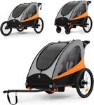 Fahrradkinderanh&auml;nger KINDERKRAFT "NAVA", Kinder, orange, Fahrradanh&auml;nger