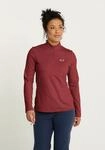 Stehkragenpullover JACK WOLFSKIN "TRAIL HZ W", Damen, Gr. XS (34), rot (merlot),