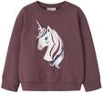 Sweatshirt NAME IT "NMFVENUS LS NREG SWEAT BRU", M&auml;dchen, Gr. 92, braun (wild...