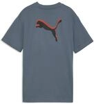 T-Shirt PUMA "STREET RELAXED GRAPHIC TEE B", Jungen, Gr. 176, grau (evening...
