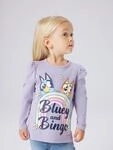 Langarmshirt NAME IT "NMFJESSIE BLUEY LS TOP BOX NOOS SKY", M&auml;dchen, Gr. 92, lila