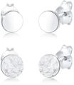 Ohrstecker-Set ELLI "Ohrringe Ohrstecker Matt Gl&auml;nzend Rund (2 tlg.) 925...