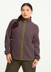 Fleecejacke JACK WOLFSKIN "LITE CURL FZ W", Damen, Gr. XS, braun (sheer plum),