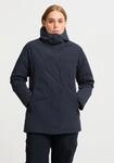 Daunenjacke JACK WOLFSKIN "FIORA BAY LONG JKT W", Damen, Gr. XS (34), schwarz