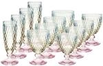 Gl&auml;ser-Set VILLEROY & BOCH "Wein- und Sektgl&auml;ser-Set Boston Pearl 12er Set bunt",