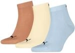 Kurzsocken PUMA "PUMA UNISEX QUARTER PLAIN 3P", Damen, Gr. 39-42, bunt (blau, soft