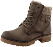 Winterstiefelette TOM TAILOR, Damen, Gr. 36, Warmfutter, braun (taupe used),