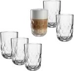 Latte-Macchiato-Glas LEONARDO "GOCCE, 380 ml, 6er-Set", transparent, H:11,9cm