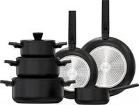 Topf-Set HANSEATIC "ALU SCANDI, mit Antihaftbeschichtung", schwarz, T&ouml;pfe, Topf-Set,