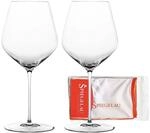 Rotweinglas SPIEGELAU "Burgundergl&auml;ser + Poliertuch Hi-Lite 734 ml 2er Set