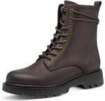 Schn&uuml;rstiefelette TAMARIS, Damen, Gr. 40, braun, Lederimitat, Nubukleder, unifarben,