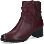 Stiefelette CAPRICE, Damen, Gr. 37, Synthetik Textil, rot (bordeauxrot), Leder,