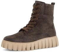 Schn&uuml;rboots GABOR, Damen, Gr. 35, Warmfutter, wei&szlig; (mocca), Veloursleder, Schuhe