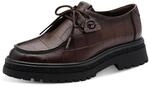 Schn&uuml;rschuh TAMARIS, Damen, Gr. 37, braun (mokka, kroko), Leder, Lederimitat,